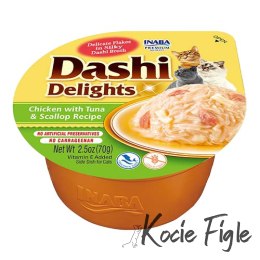 Inaba - Dashi Delights - Kurczak z Tuńczykiem i Przegrzebkami 70g