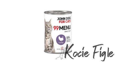 John Dog for Cats - 99 Menu - Indyk - 400g