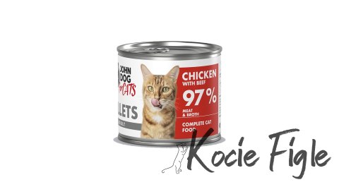 John Dog for Cats - Filety Kurczak z wołowiną - 140g