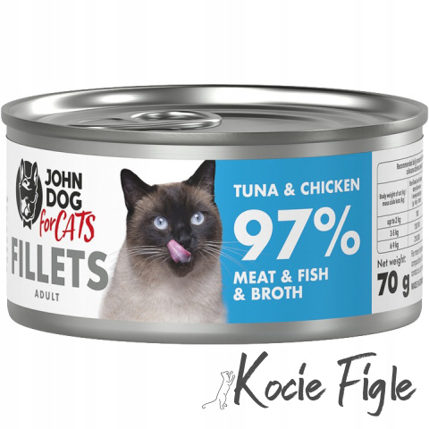 John Dog for Cats - Filety Tuńczyka i Kurczaka - 70g