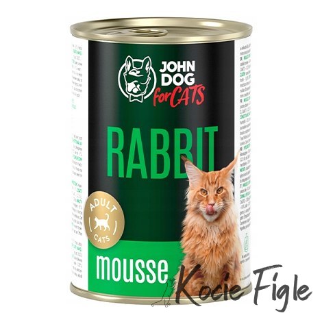 John Dog for Cats - Królik - Mus 400g