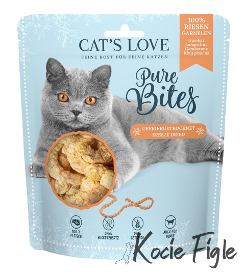 Cat's Love - Pure Bites - liofilizowane krewetki królewskie - 30g