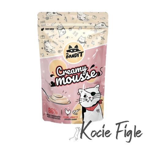 Mr. Bandit - Creamy Mousse - Kurczak i Krewetki - 6x10g