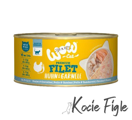 WOW Cat - Filety kurczaka z krewetkami 70g