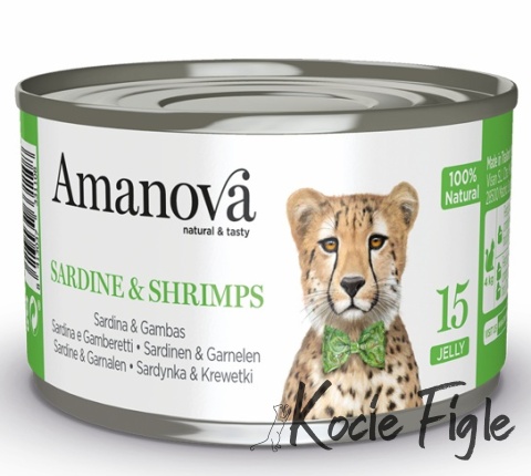 Amanova - Sardynki i krewetki w galaretce - Puszka 70g