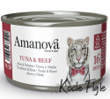 Amanova - Tuńczyk i wołowina w bulionie - Puszka 70g