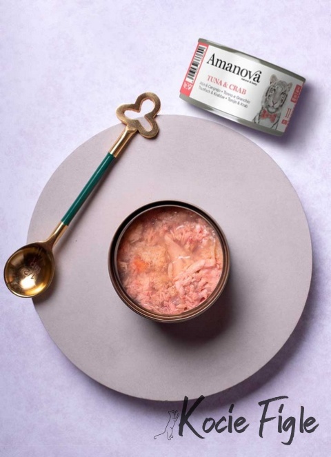 Amanova - Tuńczyk i krab w galaretce - Puszka 70g