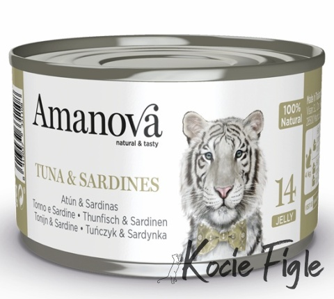 Amanova - Tuńczyk i sardynki w galaretce - Puszka 70g