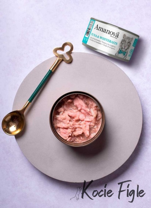 Amanova - Tuńczyk i białoryby w bulionie - Puszka 70g