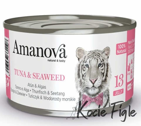 Amanova - Tuńczyk i wodorosty w galaretce - Puszka 70g