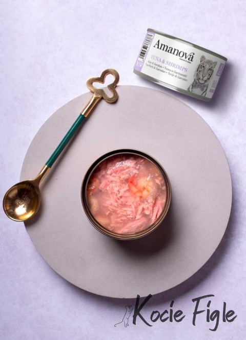 Amanova - Tuńczyk i krewetki w galaretce - Puszka 70g