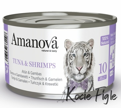 Amanova - Tuńczyk i krewetki w galaretce - Puszka 70g