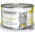 Amanova - Tuńczyk i krewetki w bulionie - Puszka 70g