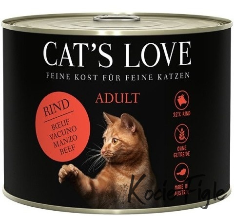 Cat's Love - Wołowina z olejem z krokosza i mniszkiem lekarskim - 200g