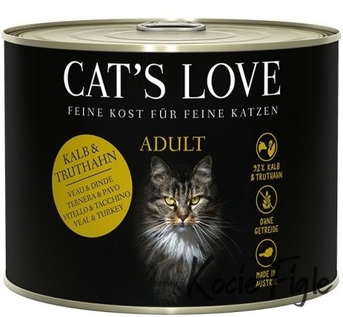 Cat's Love - Cielęcina i indyk z olejem lnianym i kocimiętką - 200g