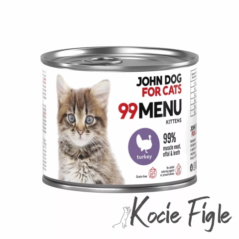 John Dog for Cats - 99 Menu - Junior - Indyk - 200g