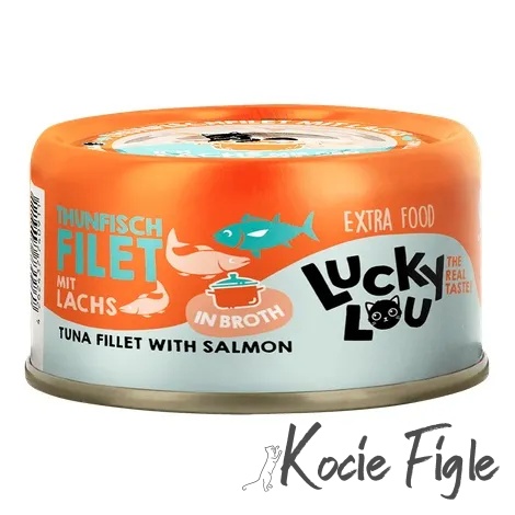 Lucky Lou - Extrafood - Tuńczyk i łosoś w bulionie - 70g