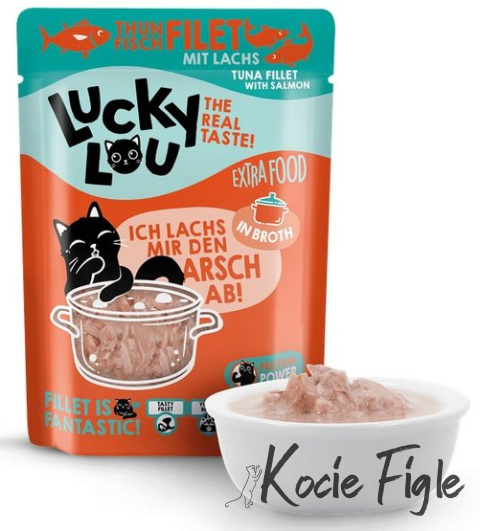 Lucky Lou - Extrafood - Tuńczyk i łosoś w bulionie - 70g