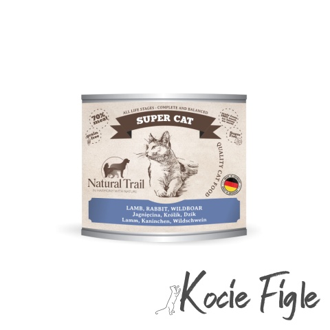 Natural Trail - Super Cat - Jagnięcina, Królik i Dzik - 200g