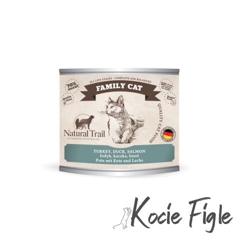 Natural Trail - Family Cat - Indyk, Kaczka i Łosoś - 200g