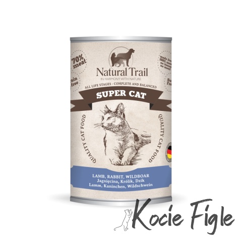 Natural Trail - Super Cat - Jagnięcina, Królik i Dzik - 400g