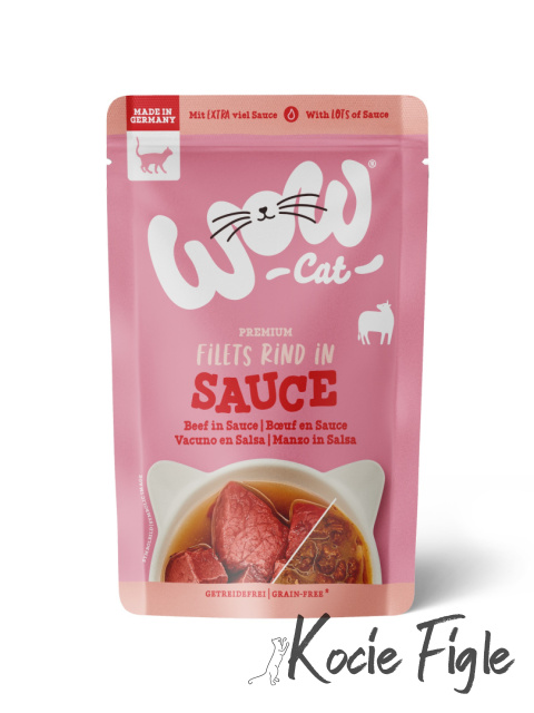 WOW Cat - Kawałki wołowiny w sosie 85g