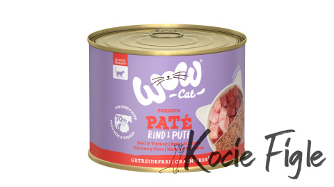 WOW Cat - Wołowina z indykiem 200g