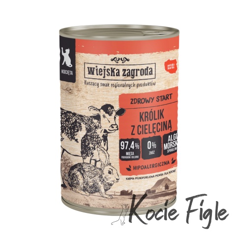 Wiejska Zagroda - Junior - Królik z cielęciną - 400g