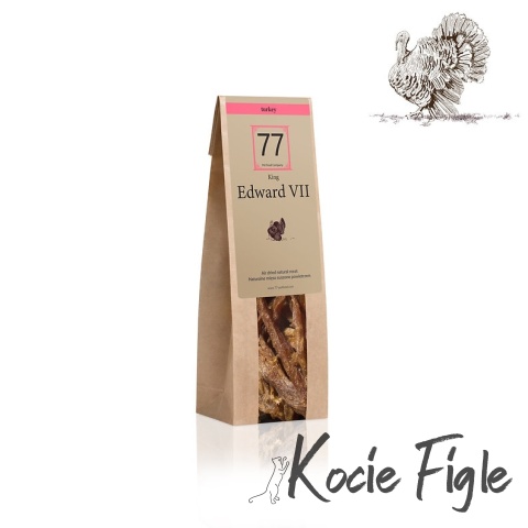 77 Pet Food - Edward VII Stripes z suszonego indyka - 100g