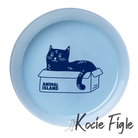 Animal Island - Kot w pudełku - Talerzyk - Błękitny