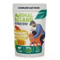 Animal Island - Drób z wątróbką i cielęcina - W Galarecie - 80x 85g - Everyday 80 Pak