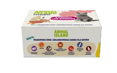 Animal Island - Drób z wątróbką i cielęcina - W Galarecie - 80x 85g - Everyday 80 Pak