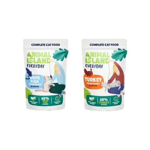 Animal Island - 2x Indyk i 2x Biała Ryba - 4x 85g - Everyday 4 Pak