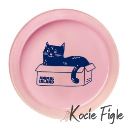 Animal Island - Kot w pudełku - Talerzyk - Różowy