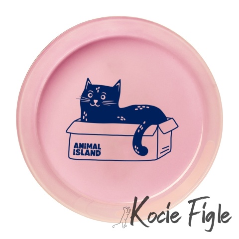 Animal Island - Kot w pudełku - Talerzyk - Różowy