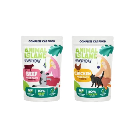 Animal Island - Kurczak i Wołowina - 80x 85g - Everyday 80 Pak