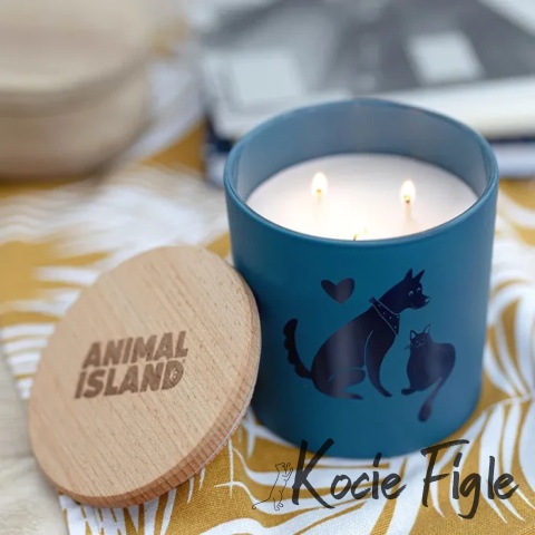 Animal Island - Świeca o aromacie wanilii i karmelu - 475ml