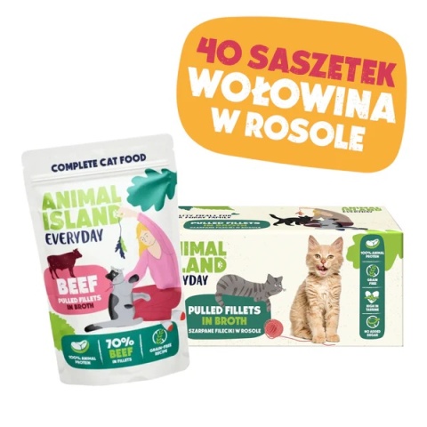 Animal Island - Wołowina - 40x 85g - Everyday 40 Pak