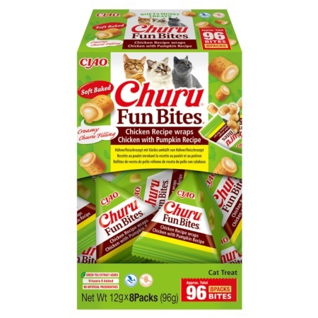 Inaba - Churu - Fun Bites - Kurczak z dynią 8x12g