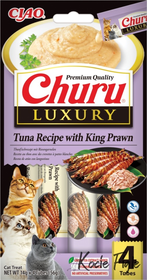 Inaba - Churu Luxury - Tuńczyk z krewetkami tygrysimi - 4x14g