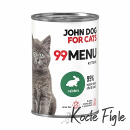 John Dog for Cats - 99 Menu - Junior - Królik - 400g