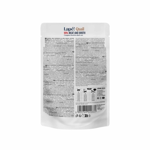John Dog for Cats - Lapé - Przepiórka 100g