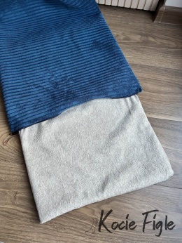 Kocie Figle - Poduszka do transportera - M - Niebieska