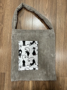 Kocie Figle - Torba sztruksowa na zakupy