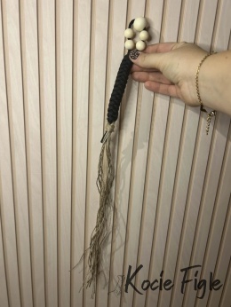 Kocie Figle - Wężyk z koralikami - Czarny