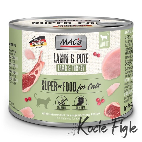 Mac's Cat Superfood - Jagnięcina i indyk - 200g