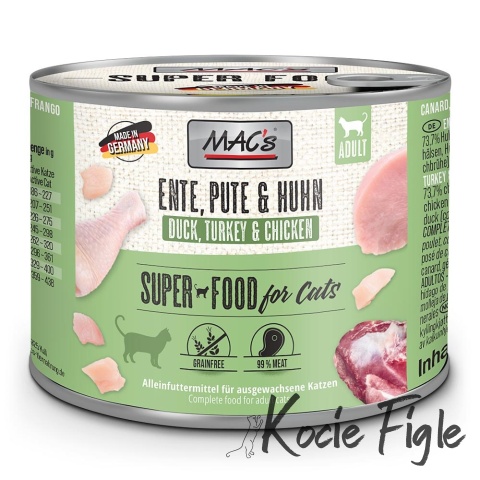 Mac's Cat Superfood - Kaczka, indyk i kurczak - 200g