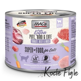 Mac's Cat Superfood - Junior - Indyk, wołowina i kaczka - 200g