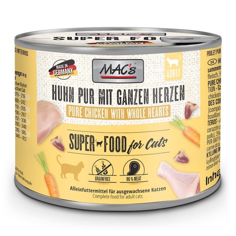 Mac's Cat Superfood - Kurczak i serca drobiowe - 200g