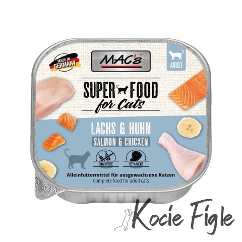 Mac's Cat Superfood - Łosoś i kurczak - Tacka - 100g